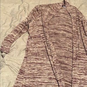 3/4 sleeve maroon cardigan